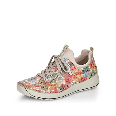 Abbildung von Rieker Sneaker low ginger/multicoloured/perlcreme, Damen, Größe: 38, Ginger/multi coloured/perlcreme Schuhe