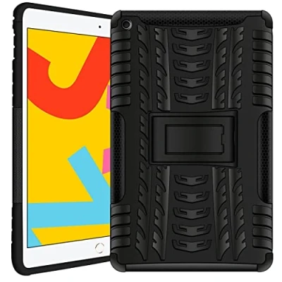 Abbildung von Verco Hülle für iPad 10.2 2019 (7. Generation), Outdoor Schutzhülle Armor Tablet Case Cover [A2197 / A2200], Schwarz