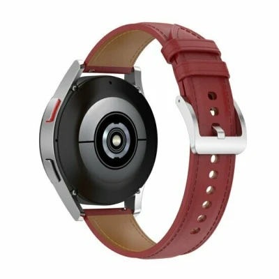 Abbildung von Samsung Galaxy Watch 3 45mm Luxus Lederarmband Bordeaux