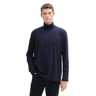 Abbildung von TOM Tailor MIT Rollkragen Langarmshirt, Herren, Größe: XXL, Sky captain blue