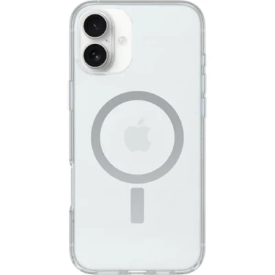 Abbildung von OtterBox Symmetry Series Clear MagSafe transparente Hülle für iPhone 16 Plus, stoßfest, sturzsicher, schützende Hülle, 3X getestet nach Militärstandard, Transparent, Keine Einzelhandelsverpackung