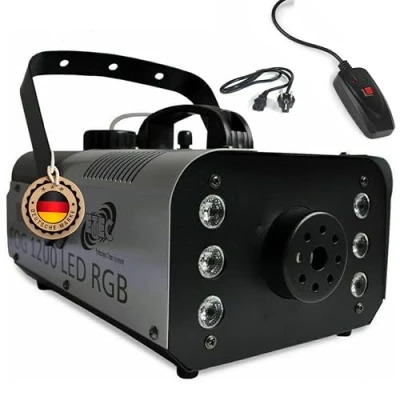 Abbildung von ETEC Professional FOG 1200 LED Nebelmaschine 6x3 Watt RGB 3in1 Fernbedienung Fogger Party Disco DJ Club Event Bühne Rauch Lichteffekt
