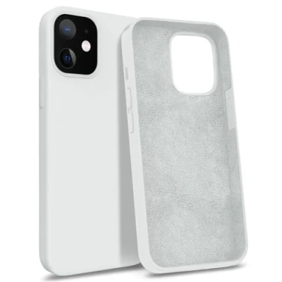Abbildung von MyGadget Hülle kompatibel mit iPhone 12 Mini Gummierte Handyhülle [ 3 Layer Struktur ] Schutzhülle Soft Inlay &amp; Hardcase Cover außen Weiß