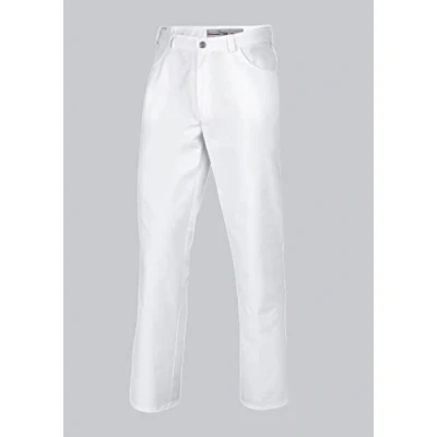 Abbildung von BP 1643 558 21 Ln Unisex Hose, Jeans Stil mit verstellbarem Gummizug hinten, 245,00 g/m² Stoffmischung, weiß,