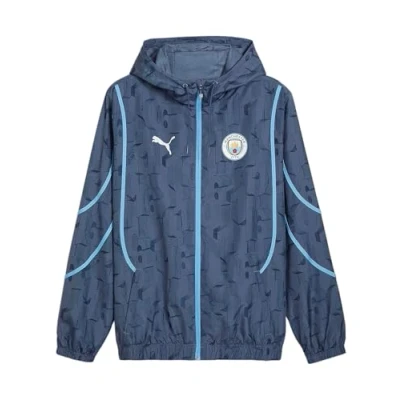 Abbildung von Puma Manchester CITY Prematch Jacket Vereinsmannschaften, Herren, Größe: Medium, Inky blue/team light blue