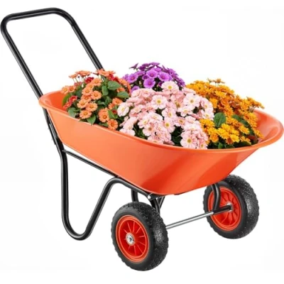 Abbildung von VEVOR Schubkarre Transportkarre Bauschubkarre Schiebkarre 180kg 125x63x82cm