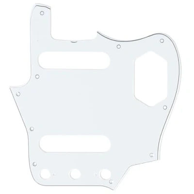 Abbildung von Musiclily Pro 10 Löcher 65 60s Vintage Style Pickguard Gitarren Schlagbrett für Fender American Jaguar,3 lagig Pergament