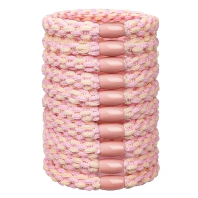 Abbildung von JessLab Haargummis für Frauen, Schonende Elastische Haarbänder in Mischfarben, Dehnbare und Langlebige Haargummis, Weiche Zopfgummis, Stylische Mehrfarbige (10er Pack), Rosa