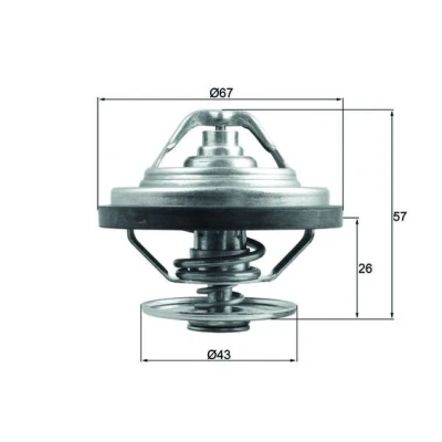 Abbildung von MAHLE ORIGINAL TX 158 79 Kühlwasserthermostat mit Dichtung