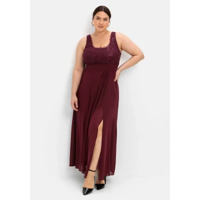 Abbildung von Sheego Ballkleid, Damen, Größe: 50, Aubergine