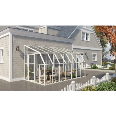 Abbildung von Gewächshaus Sun Room 8x14 PVC Weiss 257x446cm