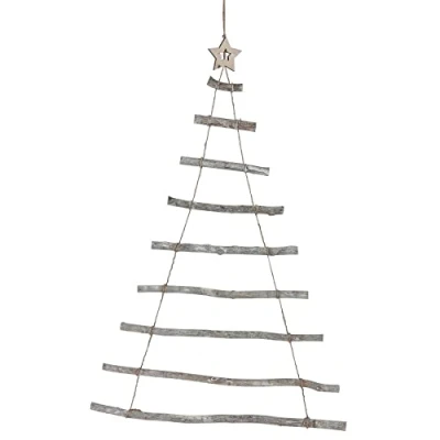 Abbildung von Spetebo Wanddekoobjekt Holz Weihnachtsbaum aus 9 Ästen 90 cm