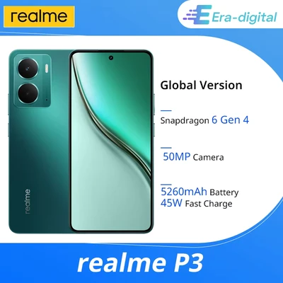 Abbildung von Globale Version realme P3 5G Smartphone Snapdragon 6 Gen 4 Chipset 6,67 Zoll Display 5260mAh Akku 45W Charge 50MP AI Kamera