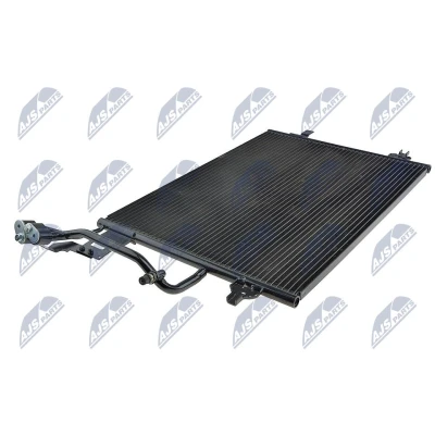 Abbildung von NTY CCS VW 013 Klimakondensator ohne Trockner Aluminium 595 AUDI: A4 B5 Limousine, Avant, VOLKSWAGEN: Passat Variant, Limousine