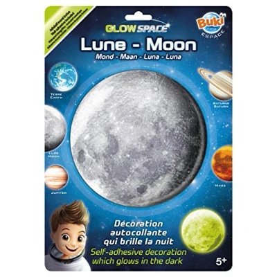 Abbildung von BUKI 3DF3 Leuchtaufkleber Mond, Grau