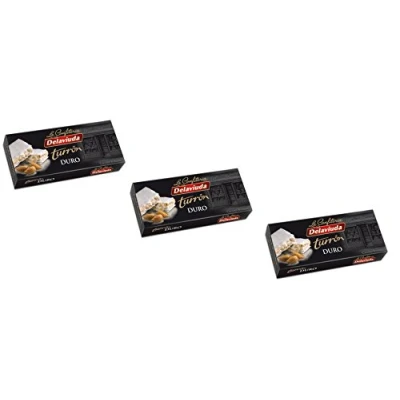 Abbildung von Delaviuda Das Paket enthält 3 turron Duro Hartes Mandelnougat mit ganzen Mandeln Höchste Qualität 200gr (Kein Gluten) Spanisch nougat /