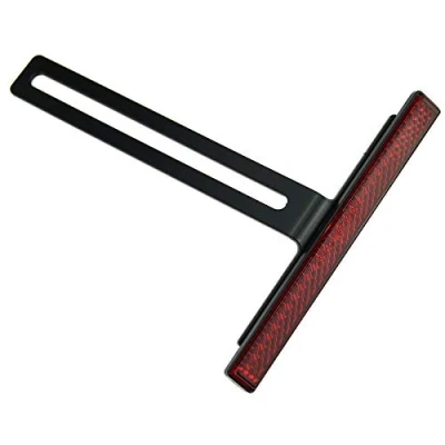 Abbildung von Motorrad Reflektor hinten schmal rot mit T Halter 123 x12,5 mm Rückstrahler Katzenauge Roller Quad E geprüft
