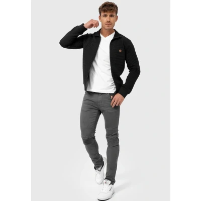 Abbildung von Indicode Jeans Bermie Sweatjacke, Herren, Größe: Large, Black