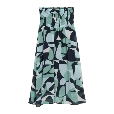 Abbildung von TOM Tailor MIDI Alinienrock, Damen, Größe: 36, Green dots and shapes design