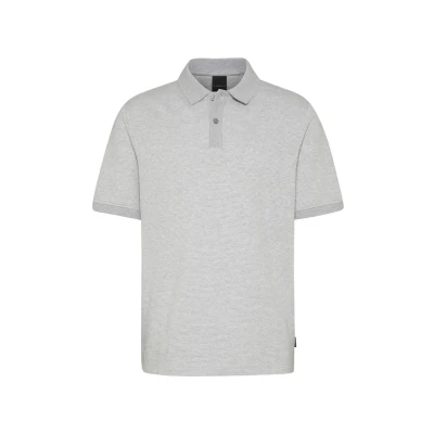 Abbildung von bugatti IN 2TONEOPTIK Poloshirt, Herren, Größe: Small, Hellgrau
