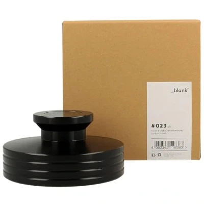 Abbildung von _blank #023bk Stabilisator für Schallplattenspieler Auflagefläche und Griffeinlage aus Kohlefaser Plattengewicht PST335 Aluminium Carbon schwarz 335g Auflagegewicht