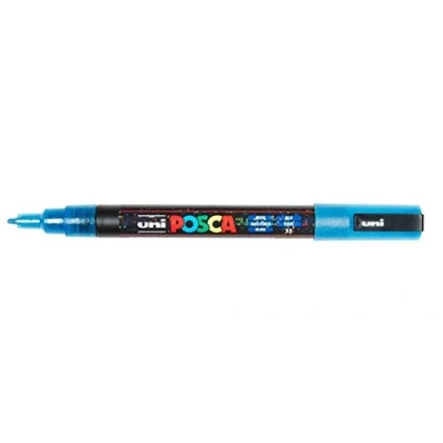Abbildung von Uni Ball Fasermaler Posca PC 3M 0,9 1,3mm Glitter dunkelblau