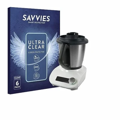 Abbildung von Savvies 6 Stück Schutzfolie für Vorwerk Thermomix Friend Displayschutz Folie Ultra Transparent