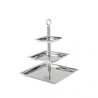 Abbildung von Fink Etagere &quot;NAGANO, mit feiner Hammerschlagstruktur&quot;, (1 tlg.), 3 Etagen, quadratisch
