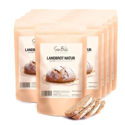 Abbildung von SlimBack LOWER CARB BROTBACKMISCHUNG 10er Pack Keto, vegan &amp; glutenfrei, Eiweiss Brot Alternative ohne Soja und Getreide