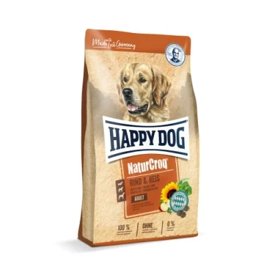 Abbildung von Happy Dog 60517 NaturCroq Rind &amp; Reis Trockenfutter mit heimischen Kräutern für ausgewachsene Hunde 15 kg Inhalt