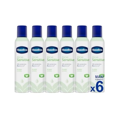 Abbildung von Vaseline Aloe Sensitive 48h 250ml 0% Alkohol (6er Pack)