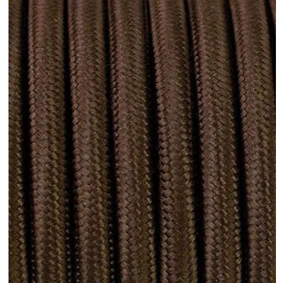 Abbildung von 10 Meter 2 adrig Textilkabel Stoffkabel Pendelleitung Lampenkabel Textile Cable 2x0,75 2G0,75 Braun