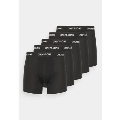Abbildung von Only &amp; Sons Onsfitz Solid Trunk 5 PACK Panties, Herren, Größe: Small, Black