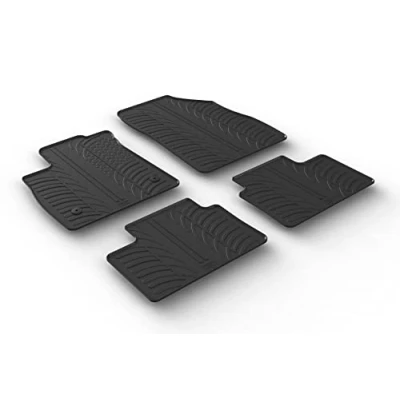 Abbildung von Gledring 0058 Fußmattensatz Gummi vorne und hinten 4 schwarz 750mm 550mm RENAULT: Talisman Grandtour, Limousine