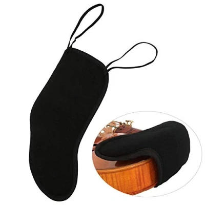 Abbildung von 4/4 3/4 Kopfstütze für Violine, Schulterstütze Violine Zubehör Musikinstrumente aus schwarzem Flanell