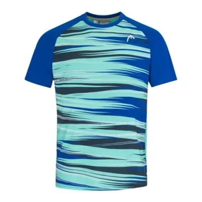 Abbildung von Head Topspin Tshirt print, Herren, Größe: Large, Blau/gruen