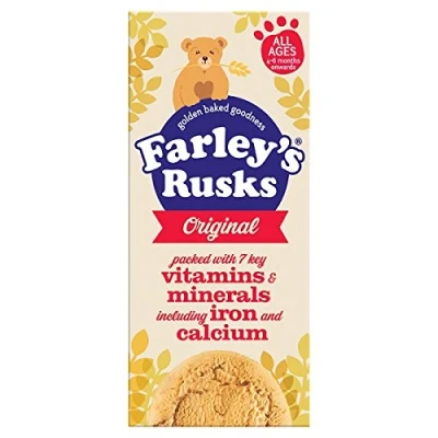 Abbildung von Farley&#039;s Rusks Original, für alle Altersgruppen, 4 6 Monate, 150 g, x 9 Stück