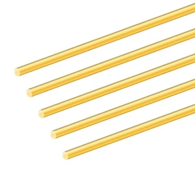 Abbildung von 5PCS 5mm Messingstab, iMeistek 200mm Länge gerade runde Messingstäbe für Griffstifte RC Modelle DIY Handwerk