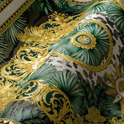 Abbildung von Versace Vliestapete &quot;Wallpaper 5 Design&quot;, leicht glänzend, Dschungel auffallende Fliesen Tapete