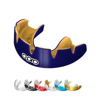 Abbildung von OPRO Instant Custom Fit Mundschutz für Zahnspange, vom Zahnarzt angefertigter Mundschutz, ultimativen Komfort, Schutz und Passform. Zahnschutz Rugby, Boxen, Hockey, MMA Lacrosse (Weiß)