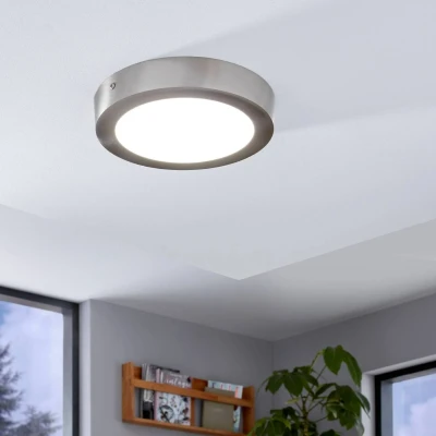 Abbildung von Eglo 96677 Smart Light LED Aufbauleuchte FUEVA C Ø22,5cm rund 2700 6500K dimmbar in nickel matt mit Connect Funktion