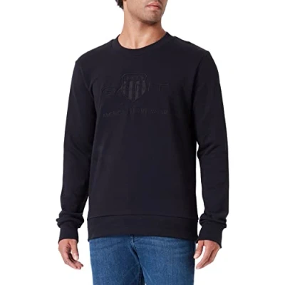 Abbildung von GANT Tonal Shield Cneck Sweatshirt, Herren, Größe: 4XL, Black