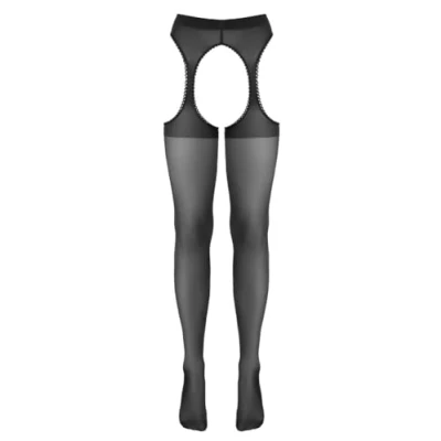 Abbildung von Straps Strumpfhose mit Ziernaht am hinteren Bein