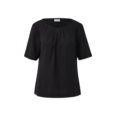 Abbildung von s.Oliver Black Label Kurzarmmit Rundhalsausschnitt Bluse, Damen, Größe: 34, Schwarz