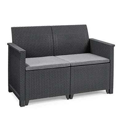 Abbildung von Koll Living Lounge Sets Verschiedene Ausführungen hochwertige Sitzgruppe für den Garten höchster Sitzkomfort durch ergonomische Rückenlehnen (2er Sofa)