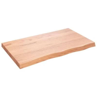 Abbildung von vidaXL Tischplatte, Schreibtischplatte mit Naturkante, Holztischplatte für Esstische Couchtische, Esstischplatte Couchtischplatte DIY Platte, Hellbraun Massivholz Eiche Unbehandelt