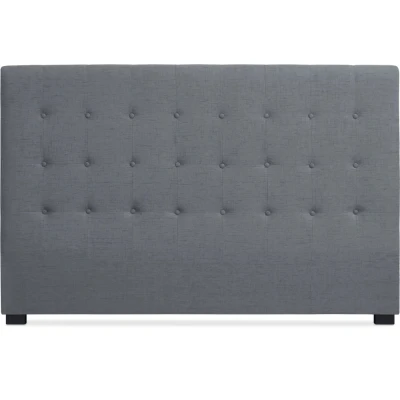 Abbildung von Luxor Kopfteil Bett 180cm mit Stoffbezug Grau Menzzo