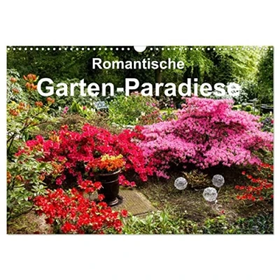 Abbildung von Romantische Garten Paradiese (Wandkalender 2025 DIN A3 quer), CALVENDO Monatskalender