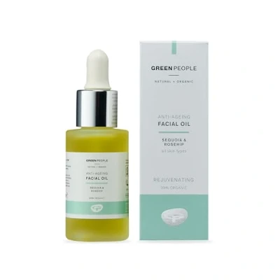 Abbildung von Green People Anti Aging Gesichtsöl 30 ml Natur &amp; Bio Regenerierendes leichtes zur Massage m. Gua Sha/Roller Paraben u. Äthanol frei Tierleidfrei vegan
