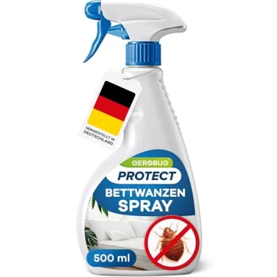 Abbildung von Gerobug Bettwanzen Spray 500 ml schnell &amp; effektiv loswerden für Matratzen, Möbel, Hotels auf Reisen Sofortschutz Mittel gegen Bettwanzen, beste Alternative zur Bettwanzenfalle